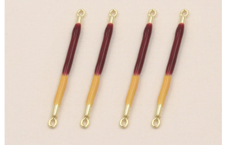 Colgante Acero Listón 23mm Oro Melocotón granate