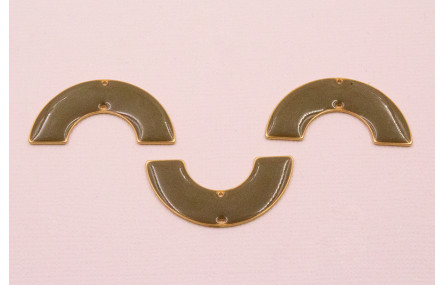 Pieza Medio Aro de 32mm diametro Esmalte Gris