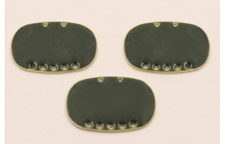 Cuenta Ovalada 25*18mm 5 + 2 agujeros verde