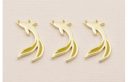 Stainless Steel. Pez Dos colas Dorado y Mostaza