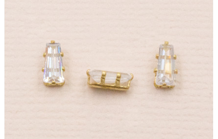 Cabujónn cristal cónico  2*3*6 mm color Cristal