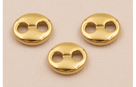 Eslabón Stailness Steel 316L 12*10*3mm Dorado