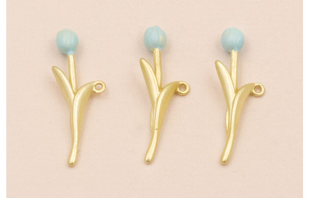 Colgante tulipán 25*10 Color Azul