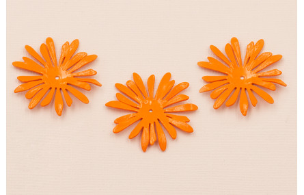 Flor Irregular esmaltada 33mm diametro Rosa Coral