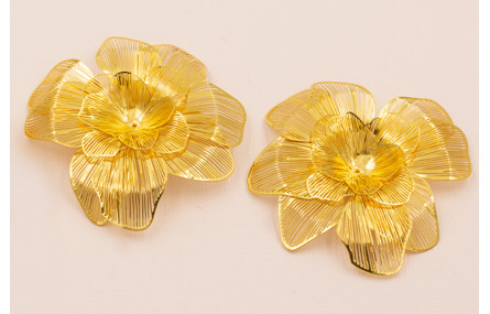 Flor 4 Capas 55mm diametro Oro