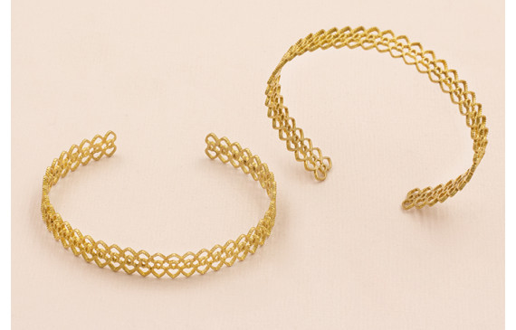 Pulsera  labrada maleable latón 145mm