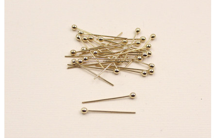 Alfiler  0,7 * 25mm cabeza 2,8mm Oro