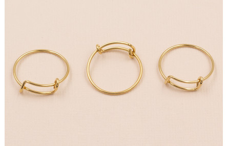 Aro de Anillo Regulable Stainless Steel 316L Oro