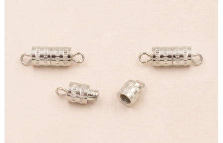 CIERRE CILINDRO ROSCA ANILLA PLATA 17mm long