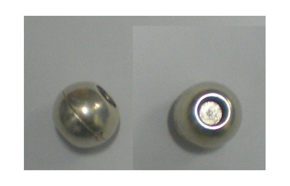 CIERRE IMAN BOLA 15mm ext- Agujero de 5mm p.Vieja