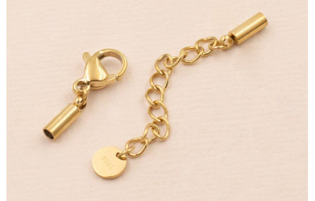 Cierre Complero Acero 316L con terminal de 2mm Oro