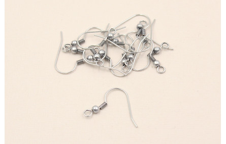 GANCHO HIPPIE GUSANO BOLA Plata Vieja