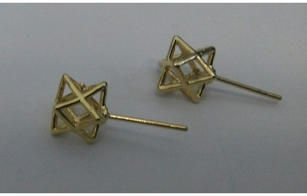 Pendiente Poliedro Dorado