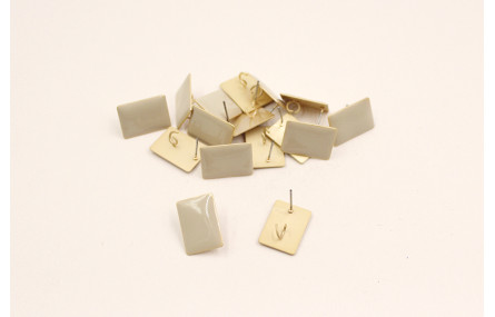 Perno rectangulo esmaltado 17*13mm Visón