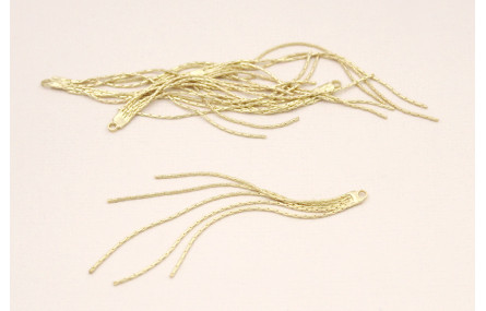 Fleco de 5 tiras de 1mm cada. 70mm Dorado Mate