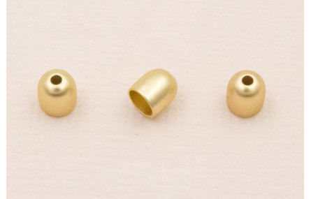 Terminal capuchon 5mm y 4mm diámetro Oro Mate