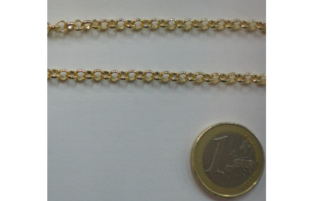 Cadena rolo 4mm dorado