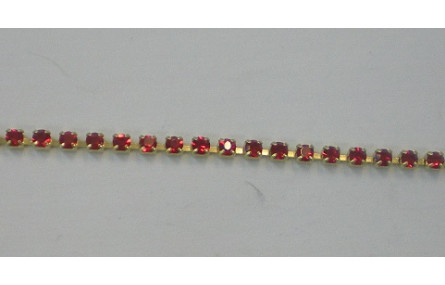 Cadena Strass ss 6,5 Rojo 