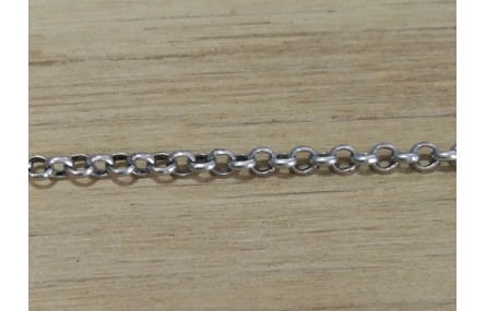 Cadena rolo 2,5mm Plata Vieja