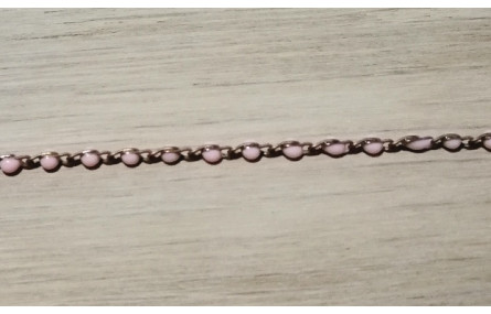 Cadena con bolas de resina Rosa de 2mm
