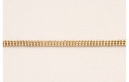 Cadena Bolas 3 bandas de 3,5*0,8mm Oro Mate