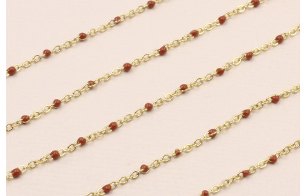 Stainless Steel: Cadena Acero eslabón 1mm Marrón