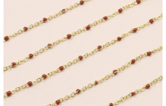 Stainless Steel: Cadena Acero eslabón 1mm Marrón