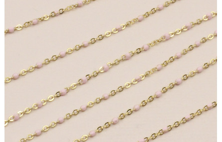 Stainless Steel: Cadena Acero eslabón 1mm Rosa
