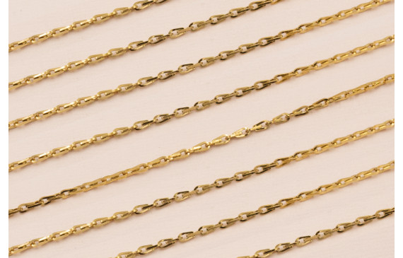 Cadena S.Steel 316L eslabón Gota 2mm grueso Dorado