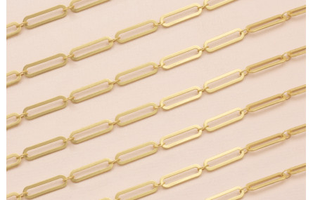 Cadena eslabón Ovalado 14*4mm Oro Mate