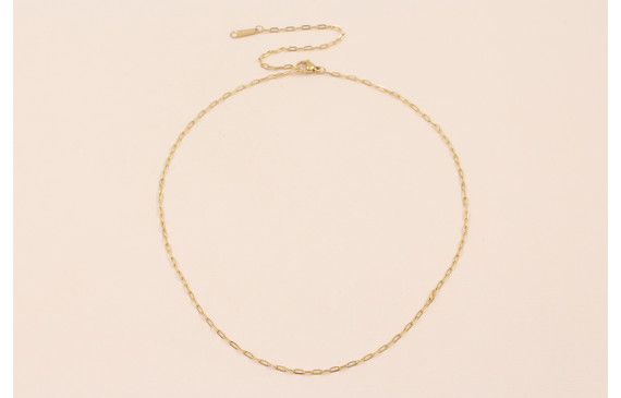 Cadena Completa con cierre 43cms Acero eslabon 1mm