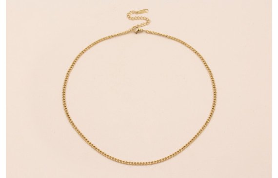 Cadena Completa con cierre 43cms Acero eslabon 3mm