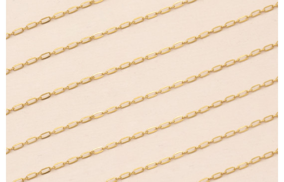 Cadena Eslabón Acero Inox micro Ovalo de 4*1,5 Oro