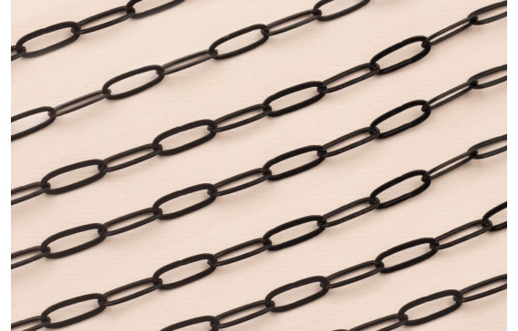 Cadena Eslabón 13*5mm Esmalte Negro