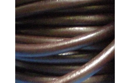 Cuero Marrón redondo 6mm