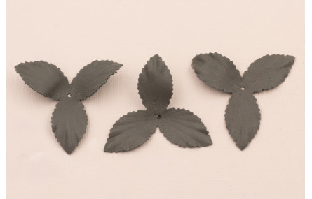 Flor pétalos relieve 45mm diam. Gris Medio