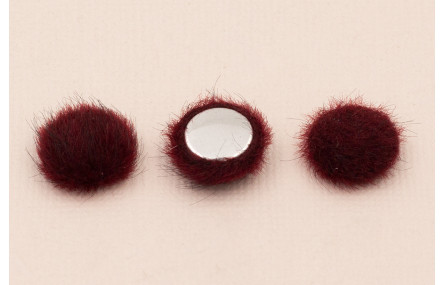 Media bola 15mm de pelo granate