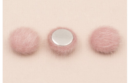 Media bola 15mm de pelo pink