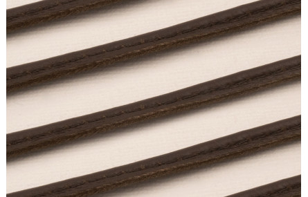 Cuero cosido relleno de Algodón de 3mm Marrón