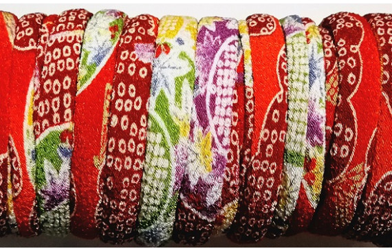 Lazo tubular  8mm Kimono Rojizo