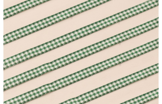 Lazo de Mini Vichy 5mm cuadros verdes