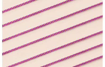 Cordón de 1,5mm con Hilo Dorado Color Morado