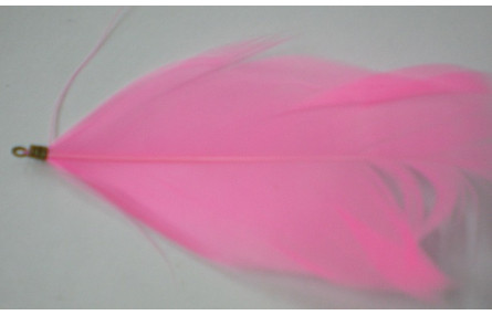 Colgante Pluma 75*45mm Rosa fuerte