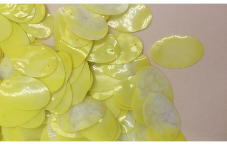 Lentejuela Ovalo 25*16mm Amarillo