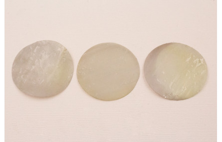 Disco de 40mm Beige traslucido rugoso