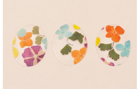 Lentejuela Ovalo 40*28 Flores Naturales Mezcla