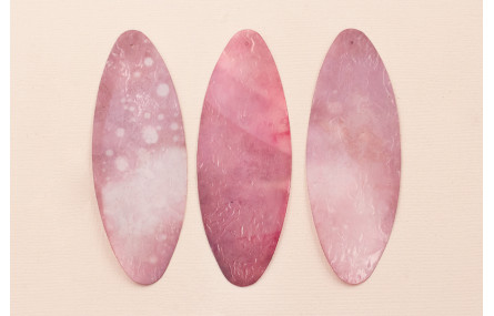 Lentejuela Ovalo 80*26 Malva transp con Textura