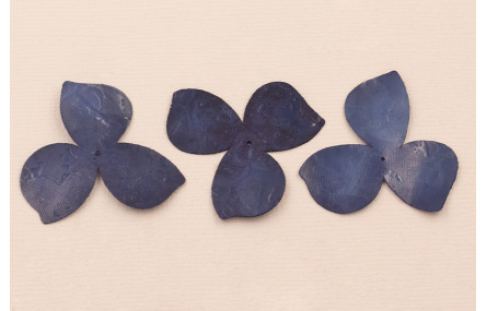 Lentejuela Trebol 3 Hojas 35mm Azul Marino Textura