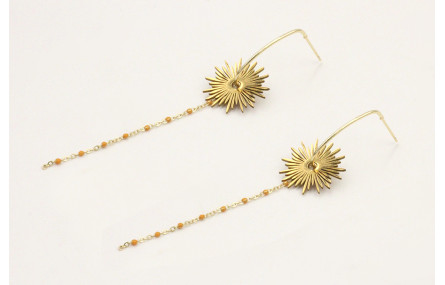 Pendientes acero inoxidable anzuelo con estrella r