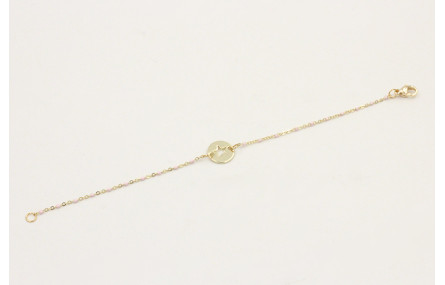 Pulsera cadena acero inoxidable micro esmlate rosa